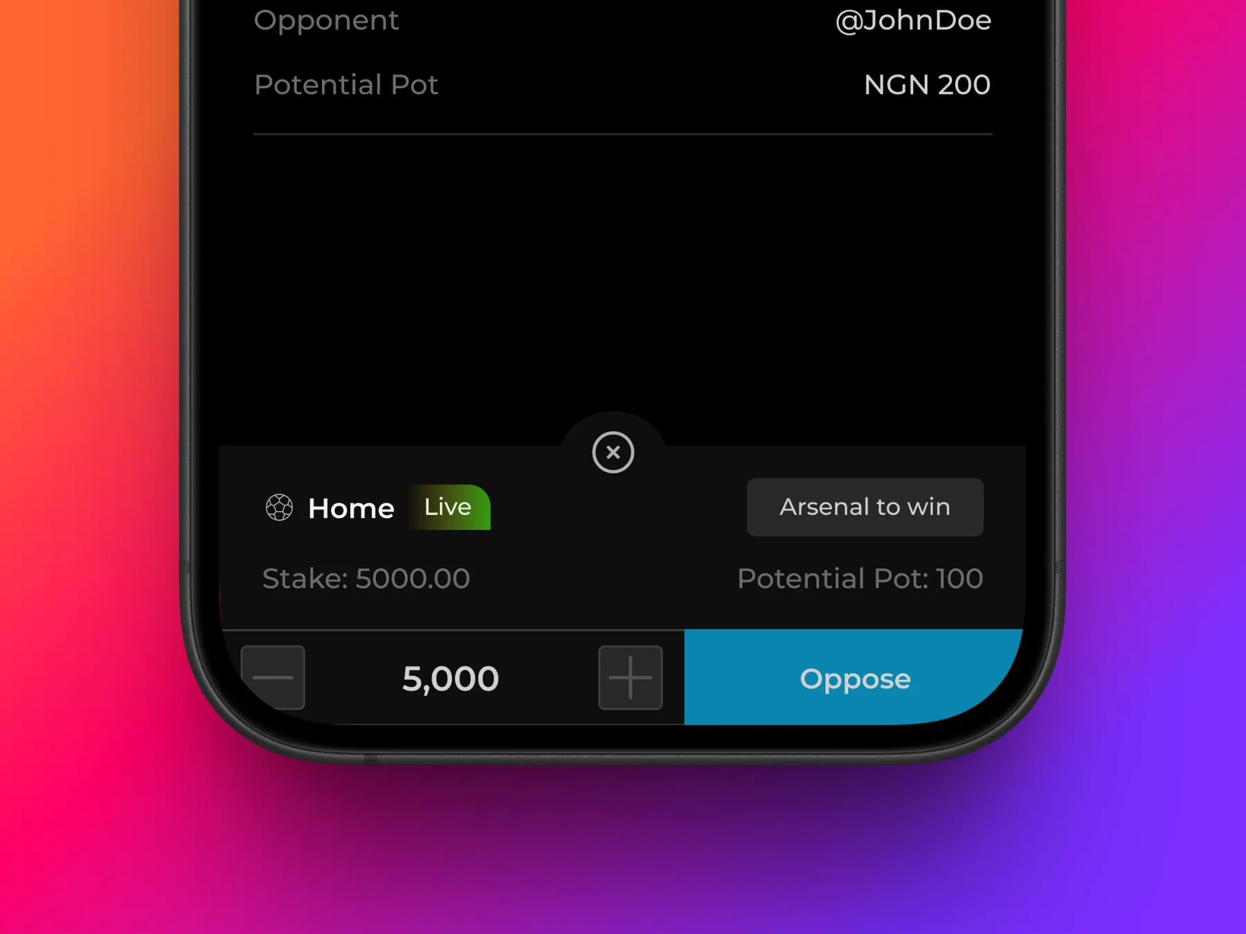 Bet details
